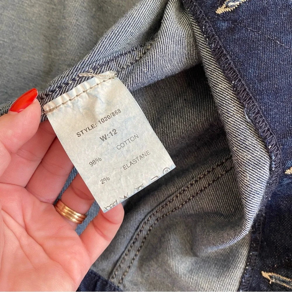 JIGSAW Classic Waist Length Denim Jacket in Dark Indigo size Women’s 12